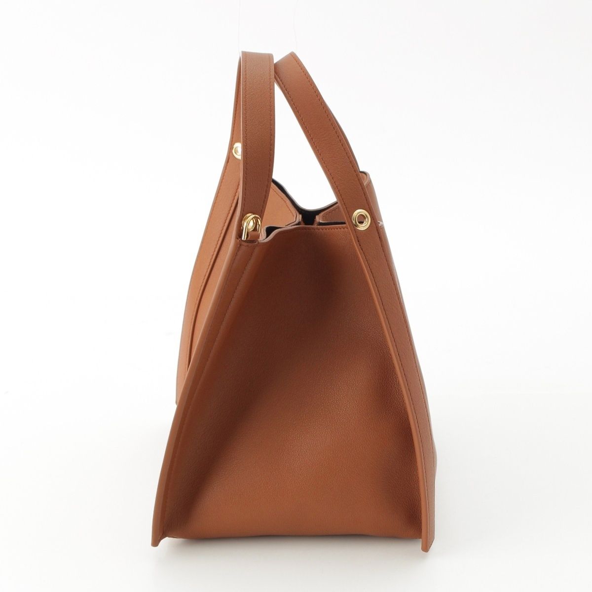 Celine Leather Triomphe Small Cubo 2-Way Handbag Brown — view 3