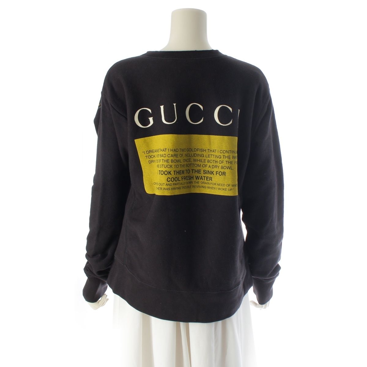 Gucci Black Cat Logo Print Sweatshirt — view 4