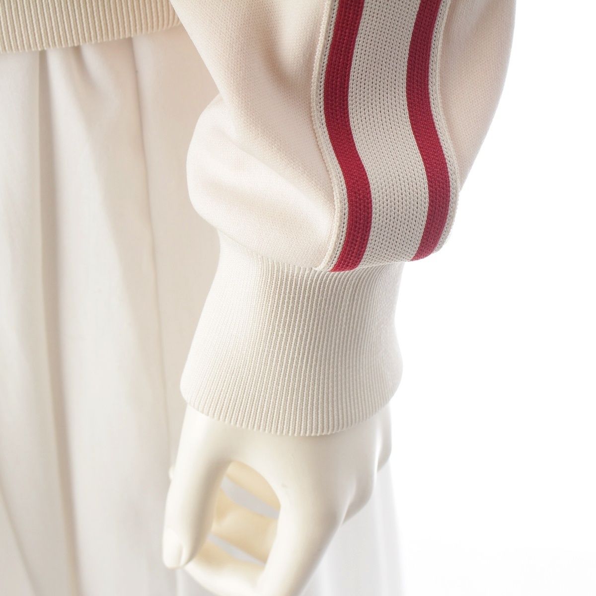 Celine Logo Embroidery Zip Up Track Jacket Hoodie White Red XS — view 6