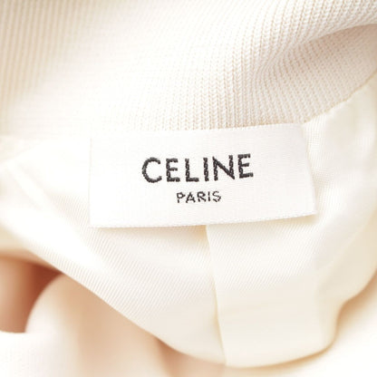Celine Logo Embroidery Zip Up Track Jacket Hoodie White Red XS — view 9