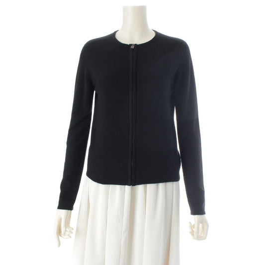 Hermes Cashmere Cadena Zip Knit Cardigan Jacket Black XS