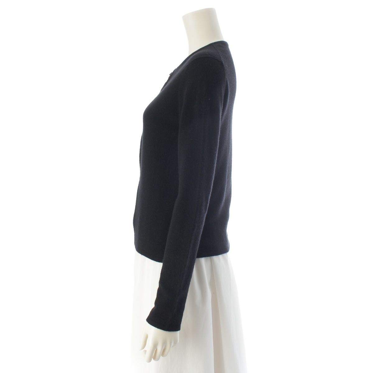 Hermes Cashmere Cadena Zip Knit Cardigan Jacket Black XS — view 3
