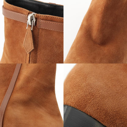 Hermes Homage Buckle Ankle Boots Brown — view 9