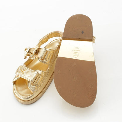 Chanel CC Logo Pearl Ribbon Sandal — view 5