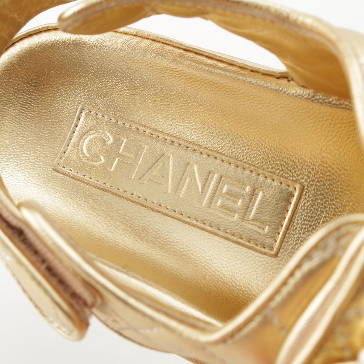 Chanel CC Logo Pearl Ribbon Sandal — view 7
