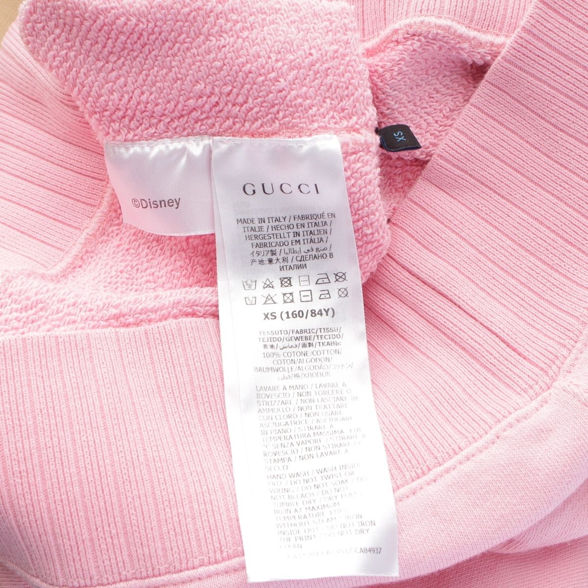 Gucci Disney Cotton Donald Sweatshirt Top Pink XS — view 9