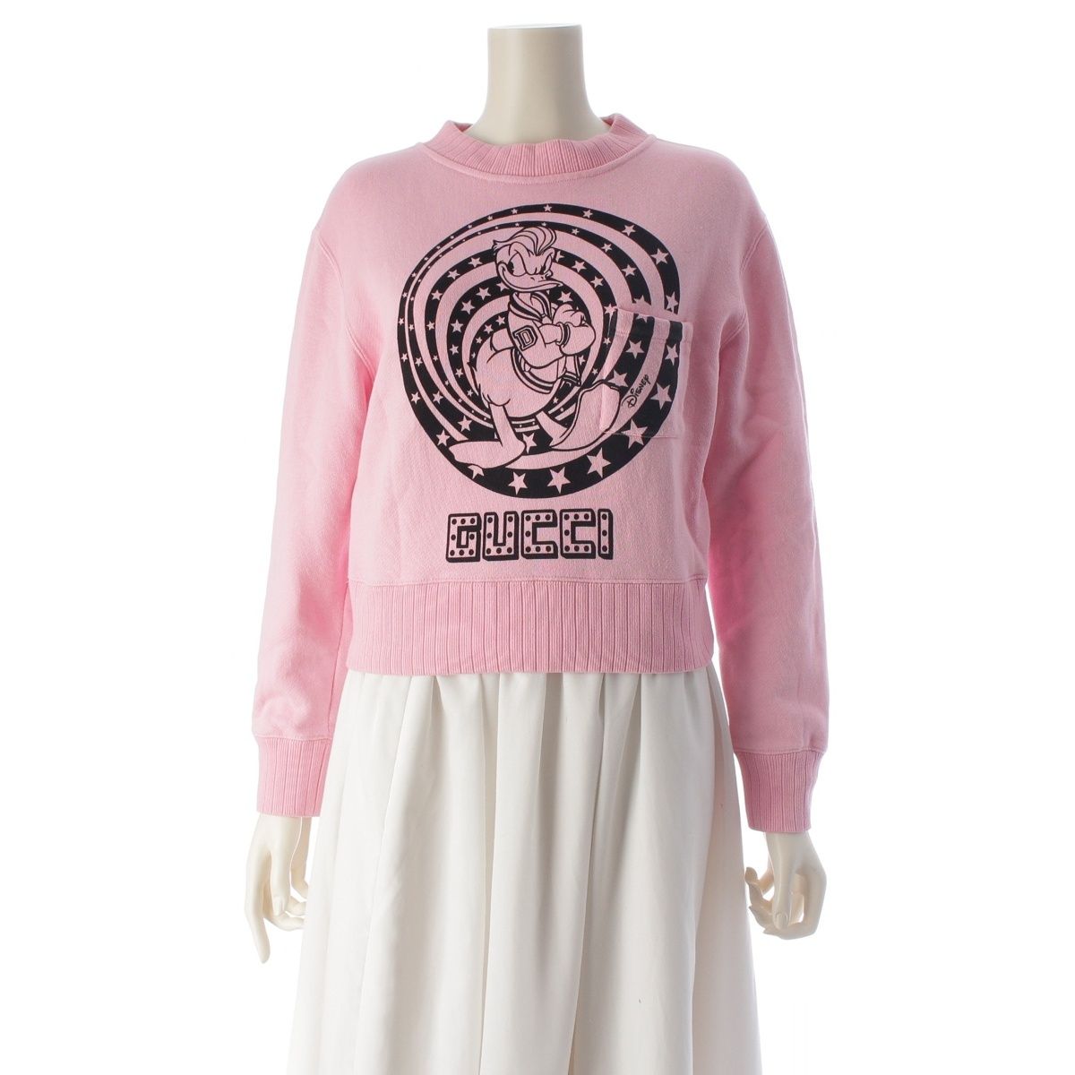 Gucci Disney Cotton Donald Sweatshirt Top Pink XS