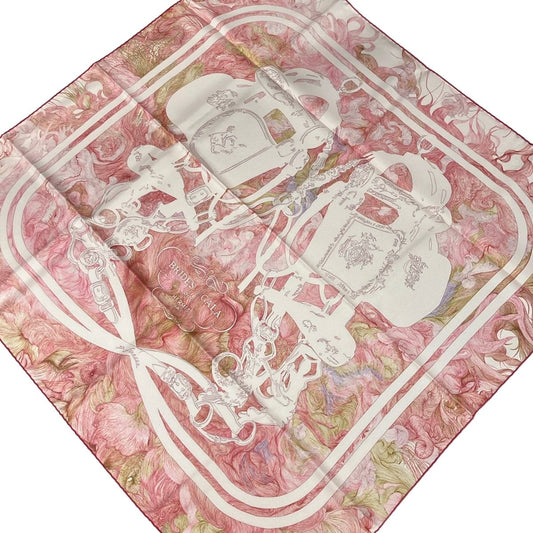 Hermes Scarf Carre 90 Light Pink Multi Brides de Gala