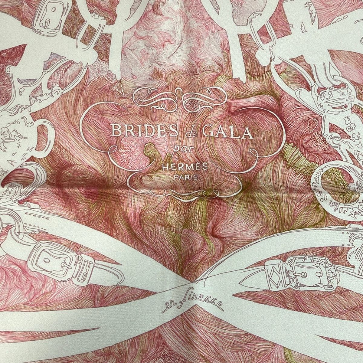 Hermes Scarf Carre 90 Light Pink Multi Brides de Gala — view 4