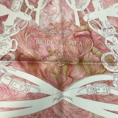 Hermes Scarf Carre 90 Light Pink Multi Brides de Gala — view 4
