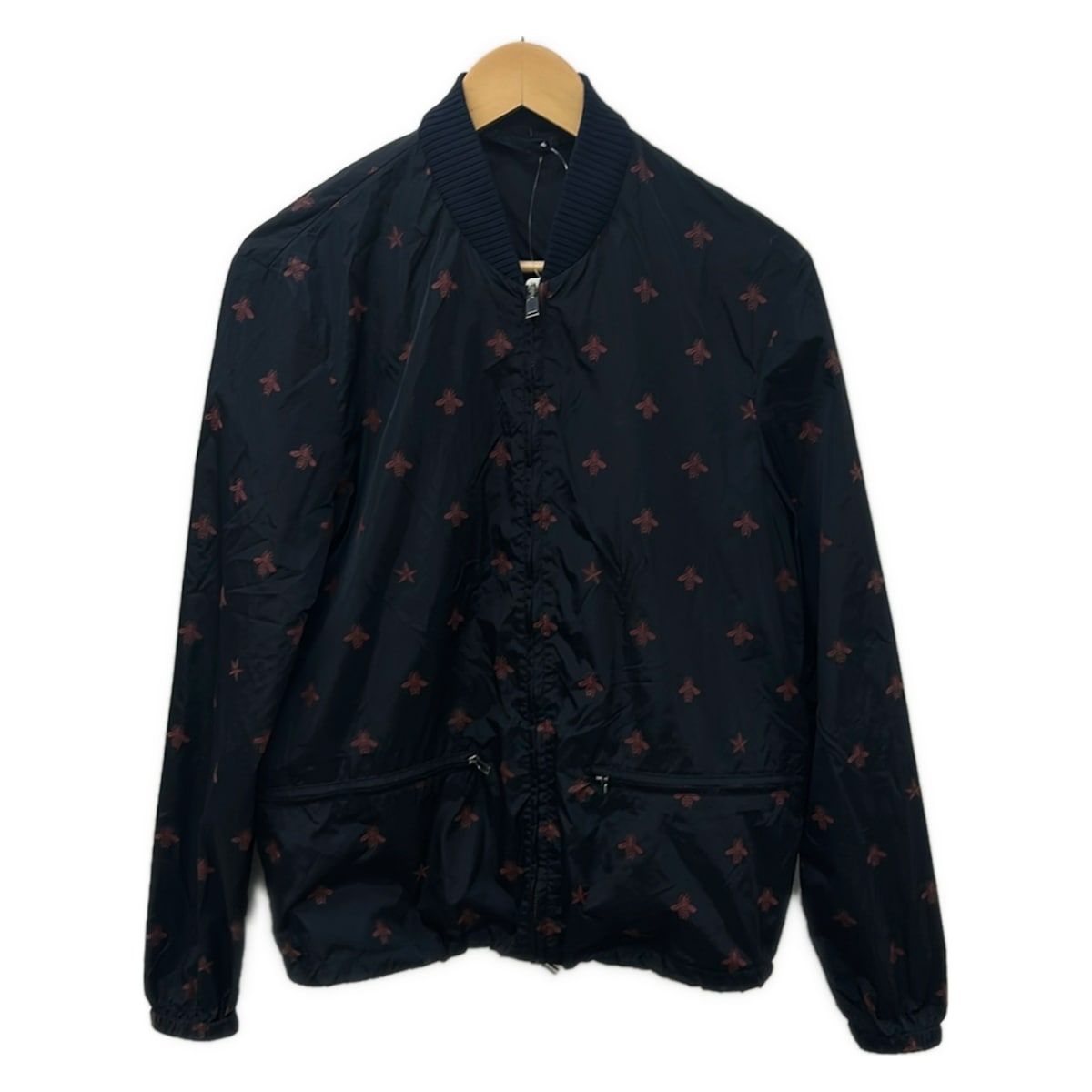 Gucci Jacket 44 S Navy Bordeaux Long Sleeve Spring Autumn