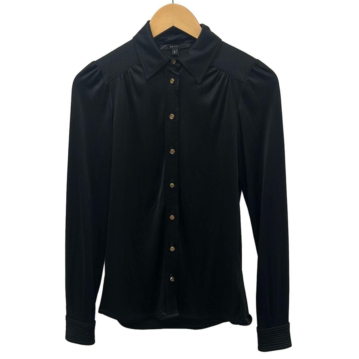 Gucci Long Sleeve Shirt Blouse S Black