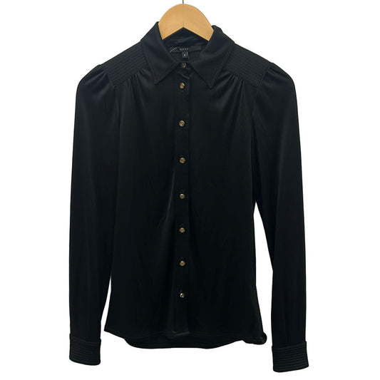 Gucci Long Sleeve Shirt Blouse S Black