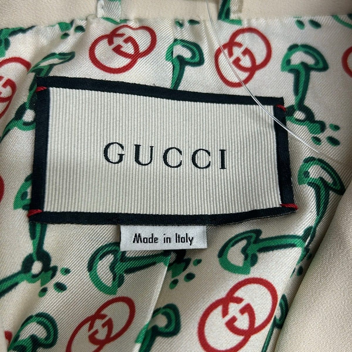 Gucci Jacket 38 S Ivory Bordeaux Long Sleeve Autumn Winter — view 3