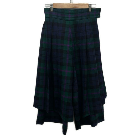 Gucci Pants 38 S Zacnn Black Green Multi Cropped Plaid Pattern