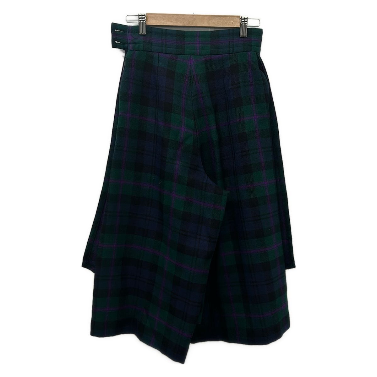 Gucci Pants 38 S Zacnn Black Green Multi Cropped Plaid Pattern — view 2