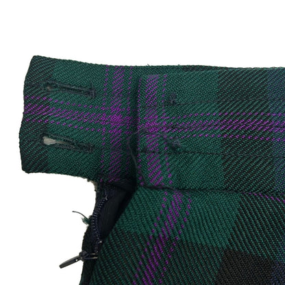 Gucci Pants 38 S Zacnn Black Green Multi Cropped Plaid Pattern — view 6