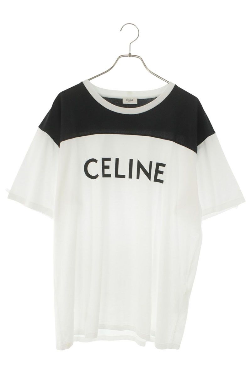 Celine Bicolor Loose Fit Logo T-Shirt XL