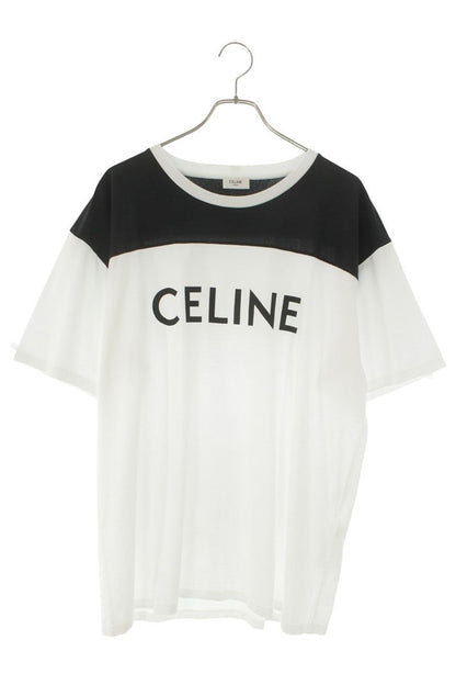 Celine Bicolor Loose Fit Logo T-Shirt XL