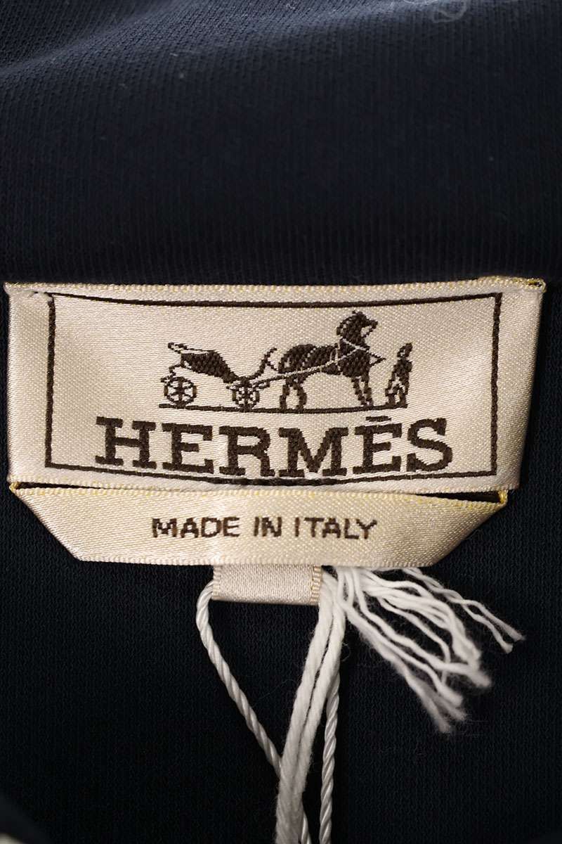 Hermes Voile Nylon Trim Zip Up Hoodie — view 3