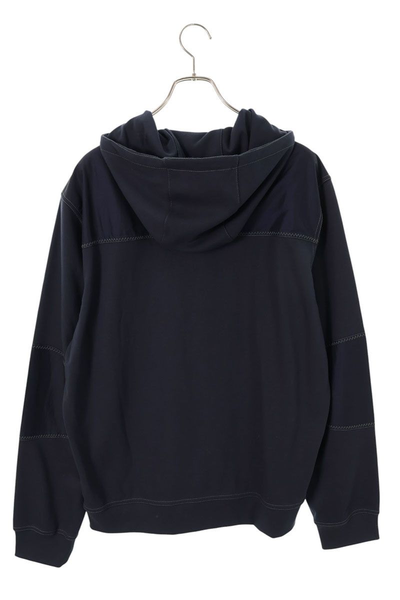 Hermes Voile Nylon Trim Zip Up Hoodie — view 2