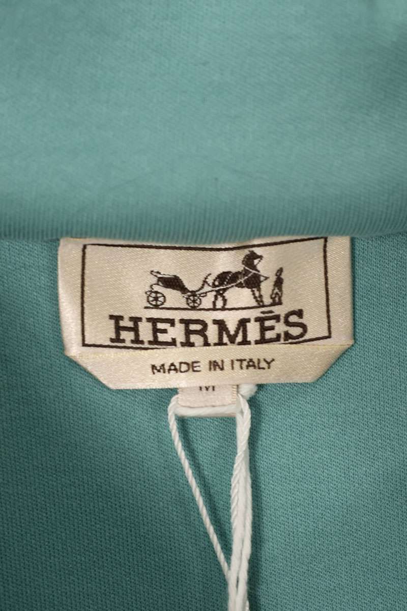Hermes Voile Nylon Trim Zip Up Hoodie — view 3