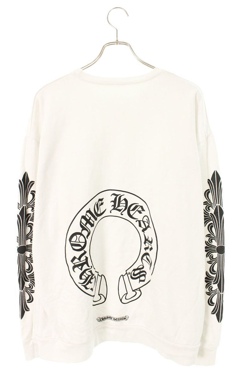 Chrome Hearts Sweatshirt Plvr Back Horse Shoe Sleeve Floral Print XL — view 2