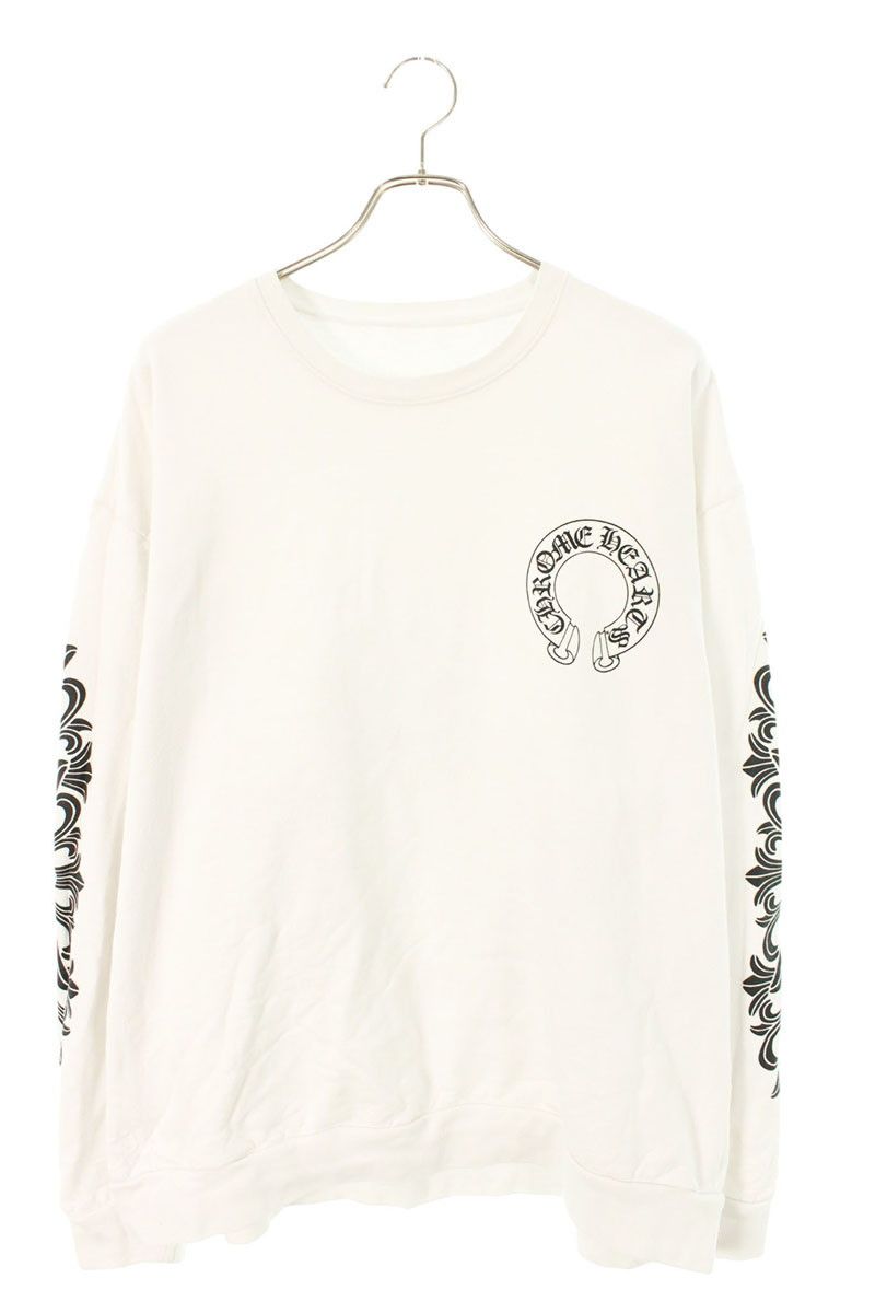 Chrome Hearts Sweatshirt Plvr Back Horse Shoe Sleeve Floral Print XL