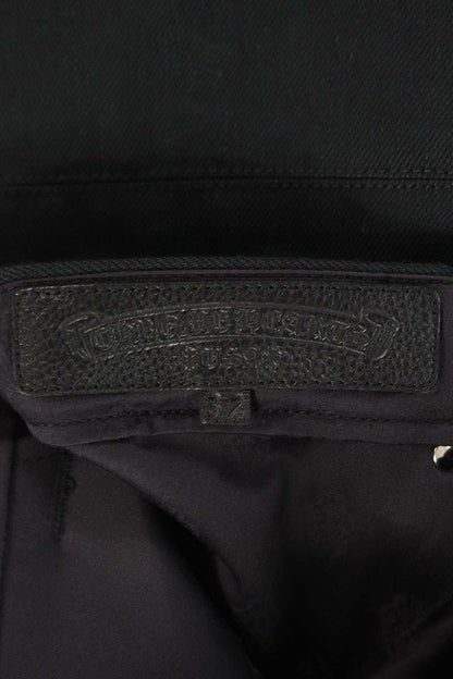 Chrome Hearts Street Sweeper Wide Denim Pants with Hem Straps — view 3