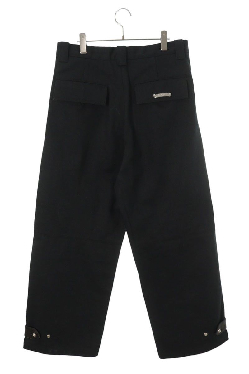 Chrome Hearts Street Sweeper Wide Denim Pants with Hem Straps — view 2