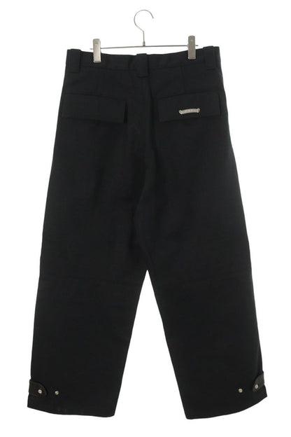 Chrome Hearts Street Sweeper Wide Denim Pants with Hem Straps — view 2