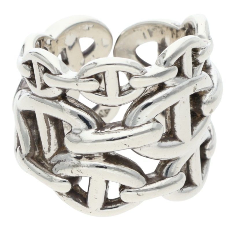 Hermes Chaine D'ancre Enchainee GM Silver Ring