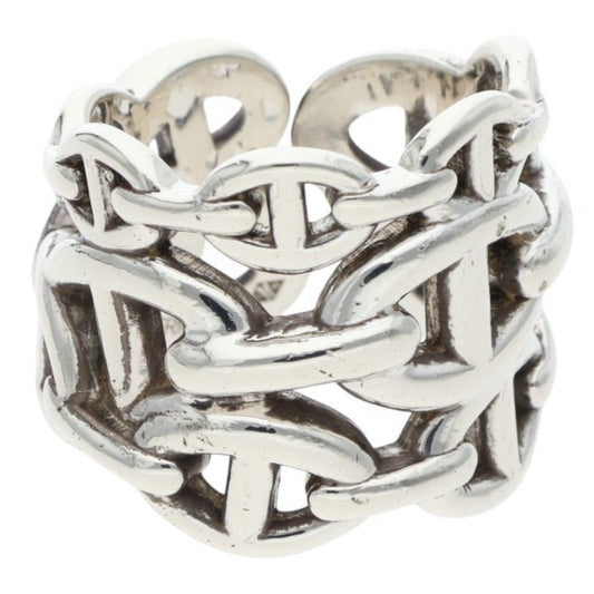 Hermes Chaine D'ancre Enchainee GM Silver Ring