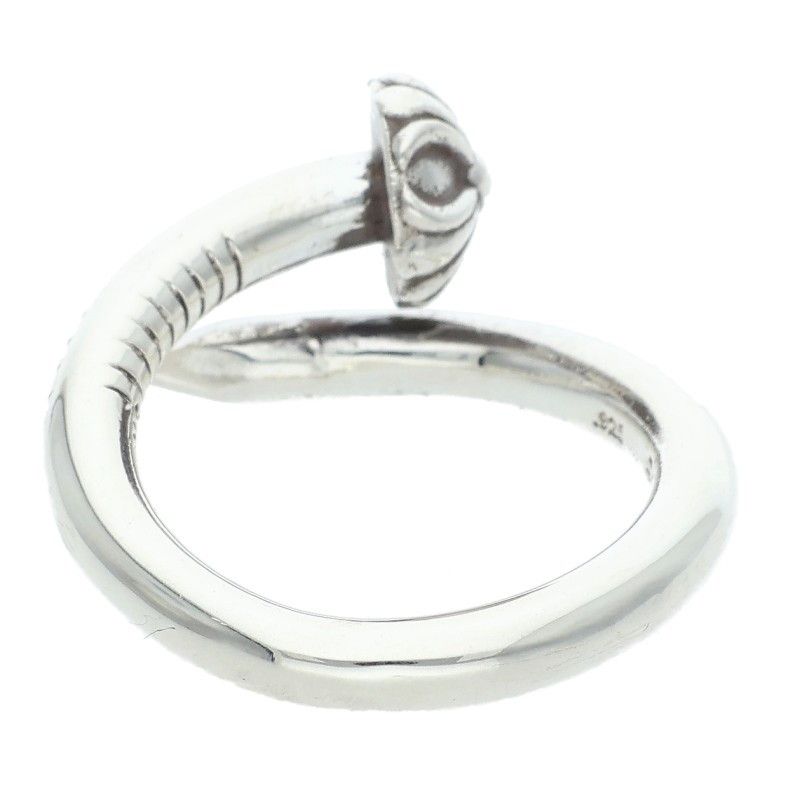 Chrome Hearts Nail Crsball Cross Ball Silver Ring — view 2