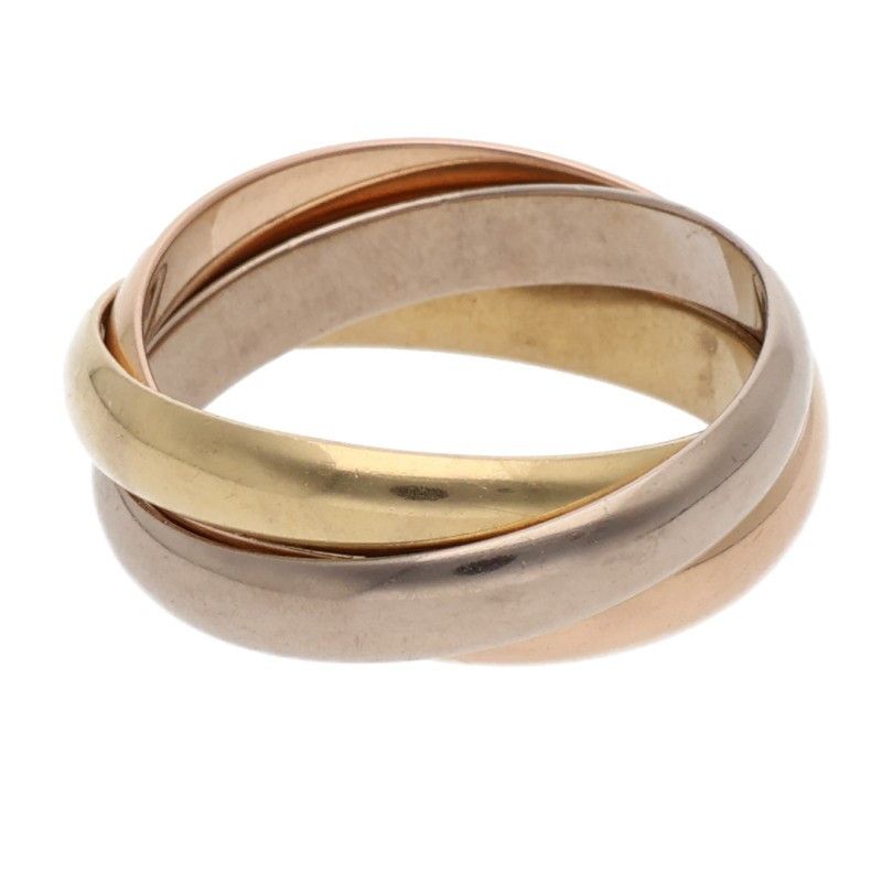 Cartier Trinity Classic 18k Yellow Gold PG WG Ring — view 2