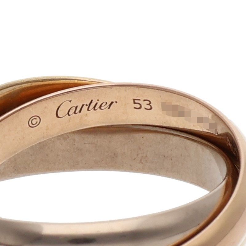 Cartier Trinity Classic 18k Yellow Gold PG WG Ring — view 3