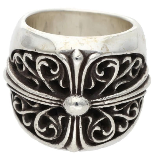 Chrome Hearts Classic Oval Cross Silver Ring