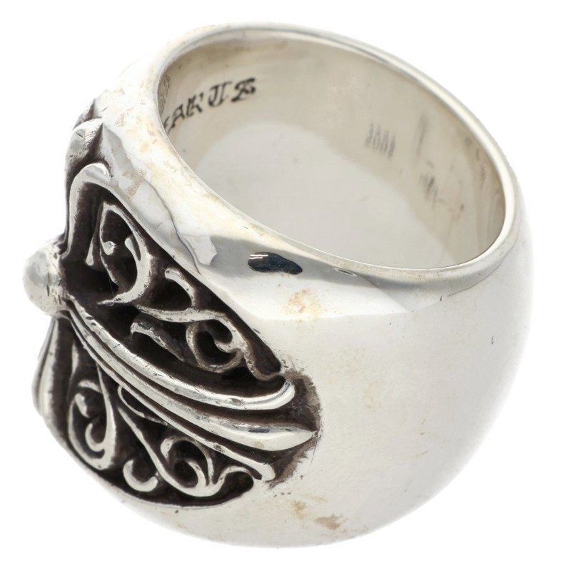 Chrome Hearts Classic Oval Cross Silver Ring — view 5