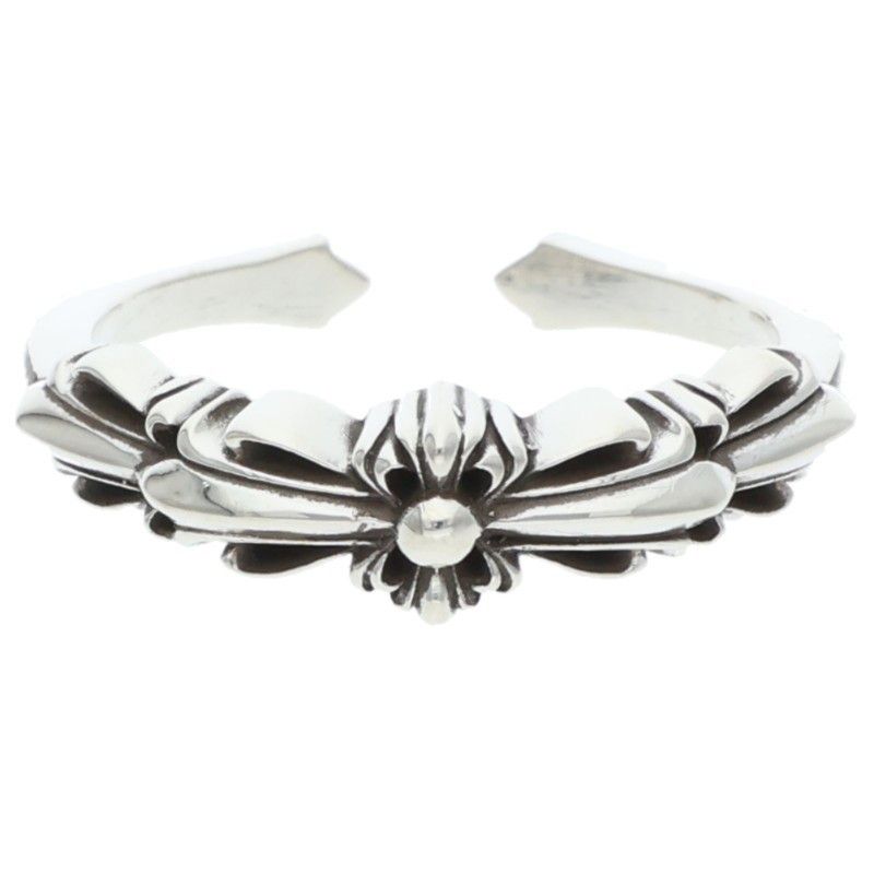 Chrome Hearts Baby Clsc Classic Double Floral Silver Ring