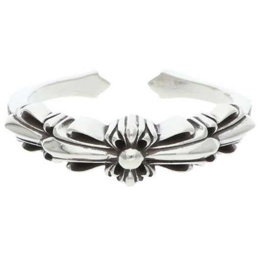 Chrome Hearts Baby Clsc Classic Double Floral Silver Ring