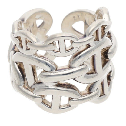 Hermes Chaine D'ancre Enchainee GM Silver Ring