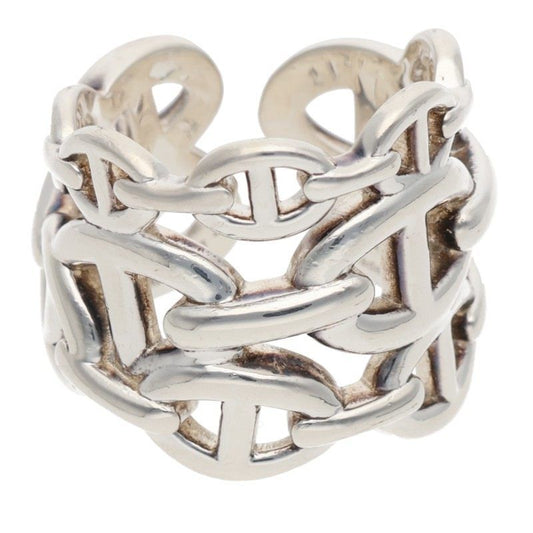 Hermes Chaine D'ancre Enchainee GM Silver Ring