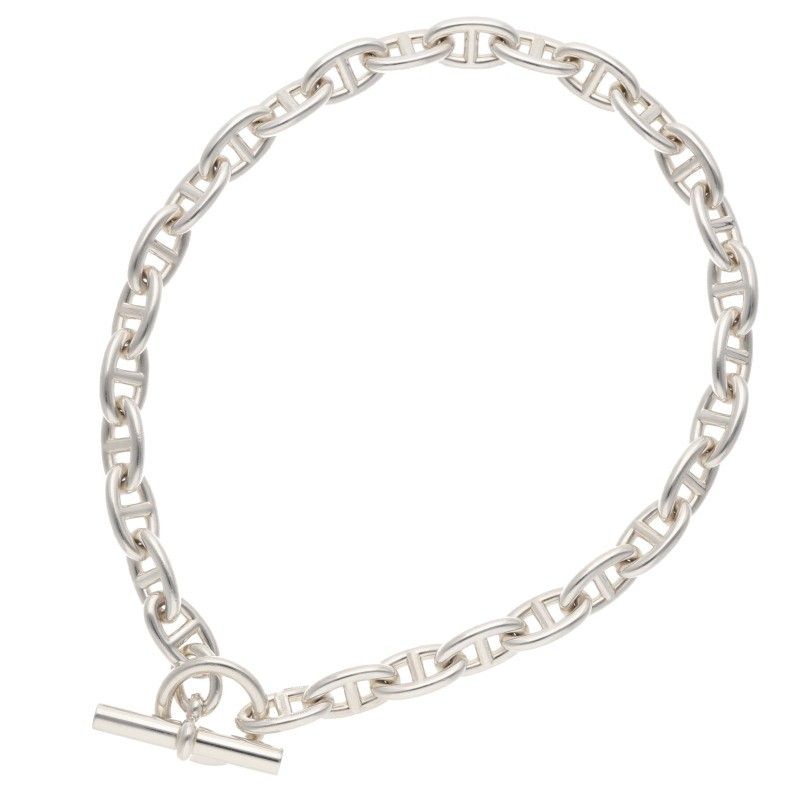 Hermes Chaine D'ancre Silver Choker Necklace GM — view 2