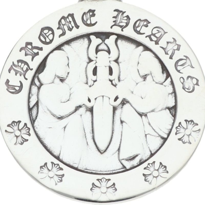 Chrome Hearts Chrm Angl Mdl Angel Medal Charm V2 Silver Pendant — view 3