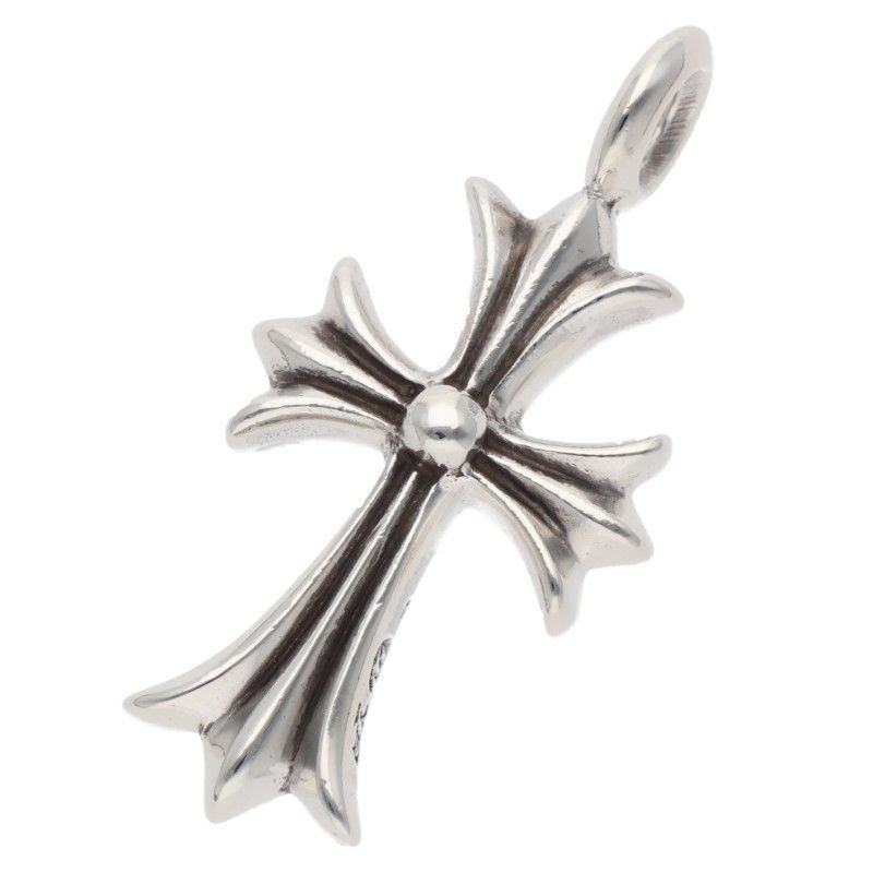 Chrome Hearts Tny Crsf P Dmnd Tiny Fat Cross Pave Diamond Pendant Silver — view 2