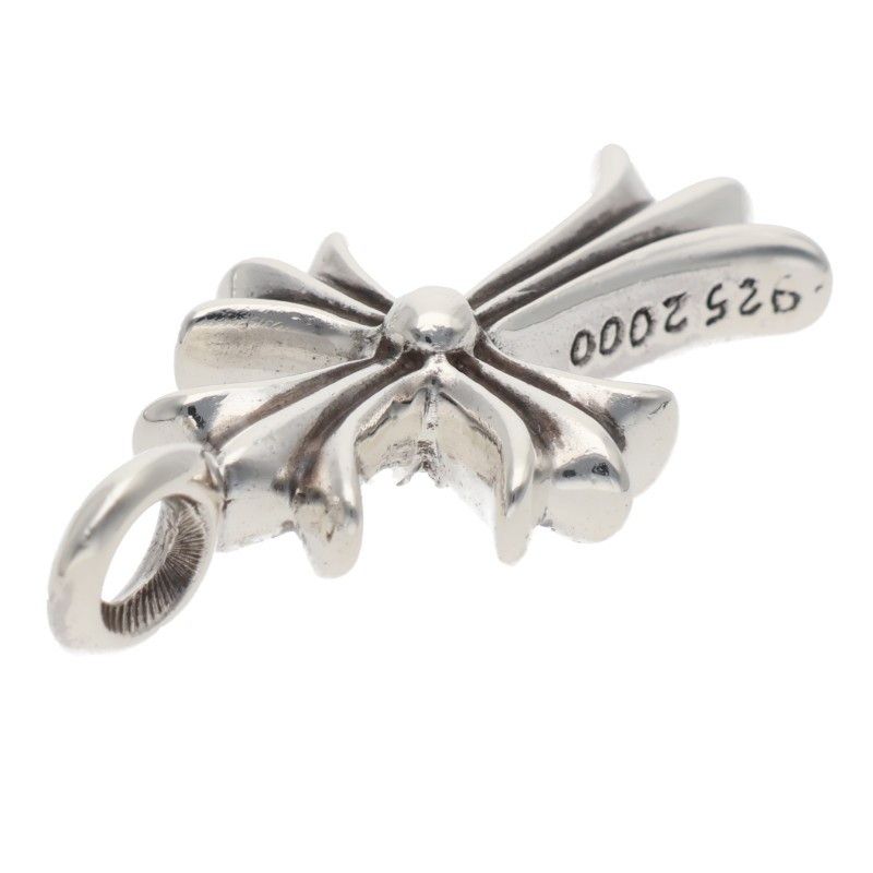 Chrome Hearts Tny Crsf P Dmnd Tiny Fat Cross Pave Diamond Pendant Silver — view 5