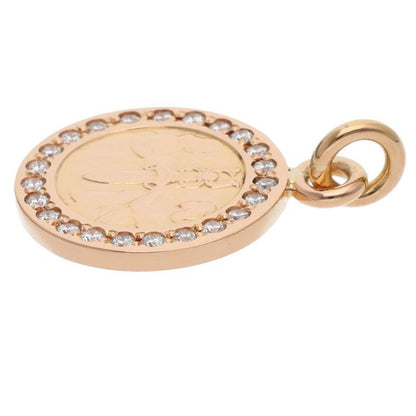 Chrome Hearts 22k Chrm Angl Mdl Angel Medal Charm Pave Diamond Gold Pendant — view 4