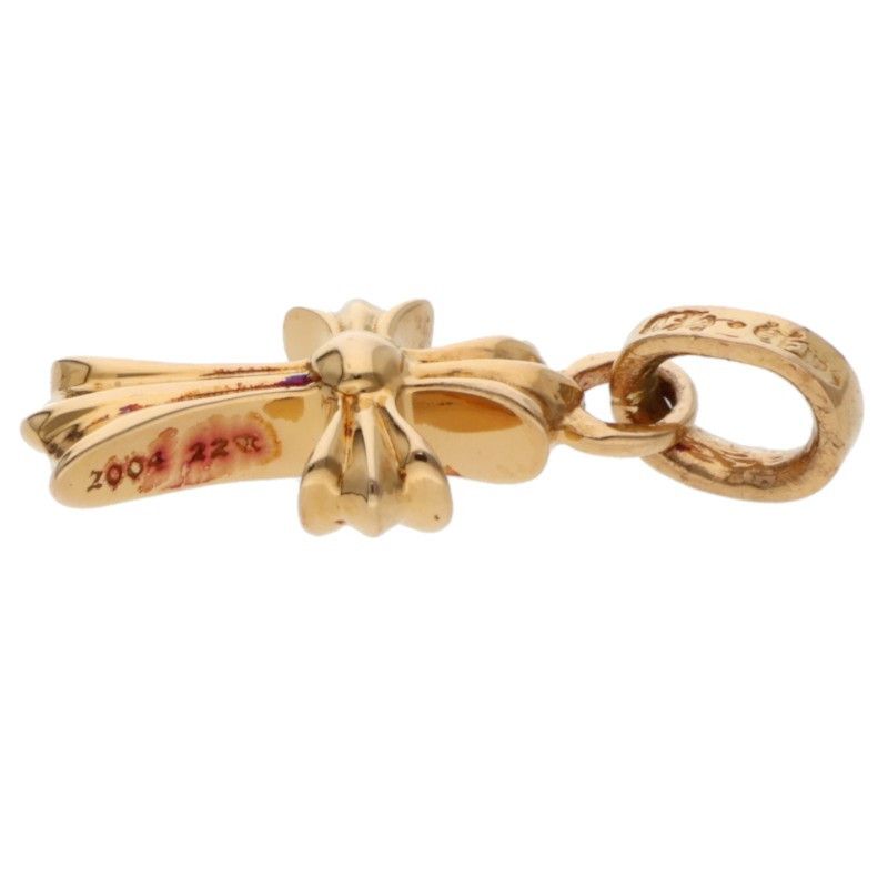 Chrome Hearts 22k Crs Baby Fat P Dmnd Fat Pave Diamond Charm Gold Pendant — view 4