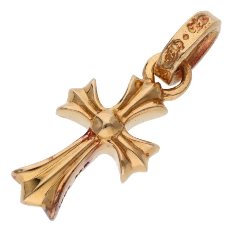 Chrome Hearts 22k Crs Baby Fat P Dmnd Fat Pave Diamond Charm Gold Pendant — view 2