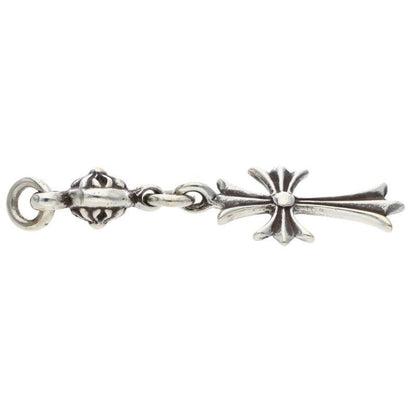 Chrome Hearts Tny CH Crs 1 Ball Tiny CH Cross Charm Vintage Silver Pendant — view 5